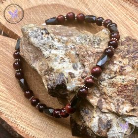 Men’s Red Tiger Eye & Magnetite Bracelet